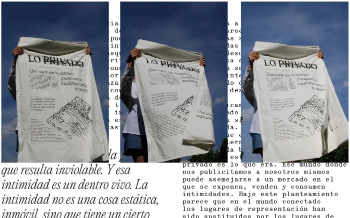 Printed sheet 'Lo privado'